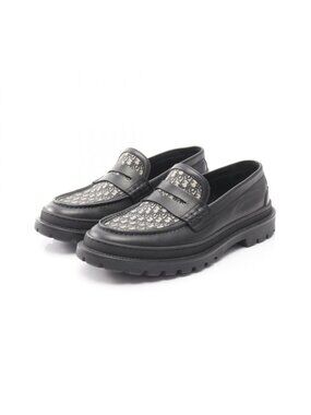 Dior Loafers Oblique Explorer Leather Canvas